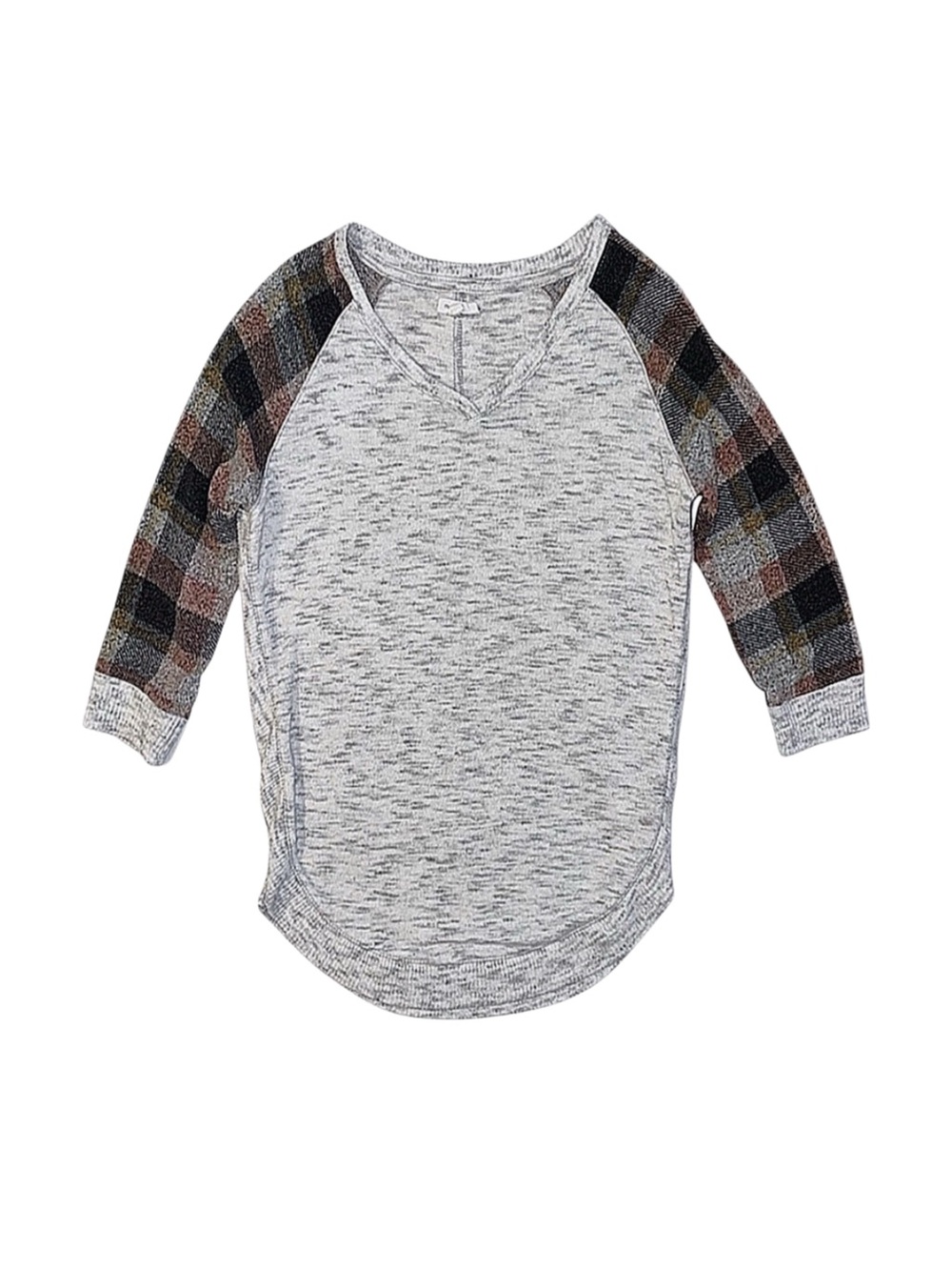 MAURICES Women's Grey 3/4 Sleeve Top X Small